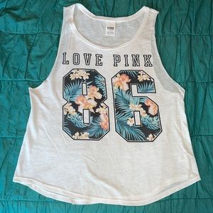 Victoria Secret PINK 89 Tropical Muscle Tank Size S